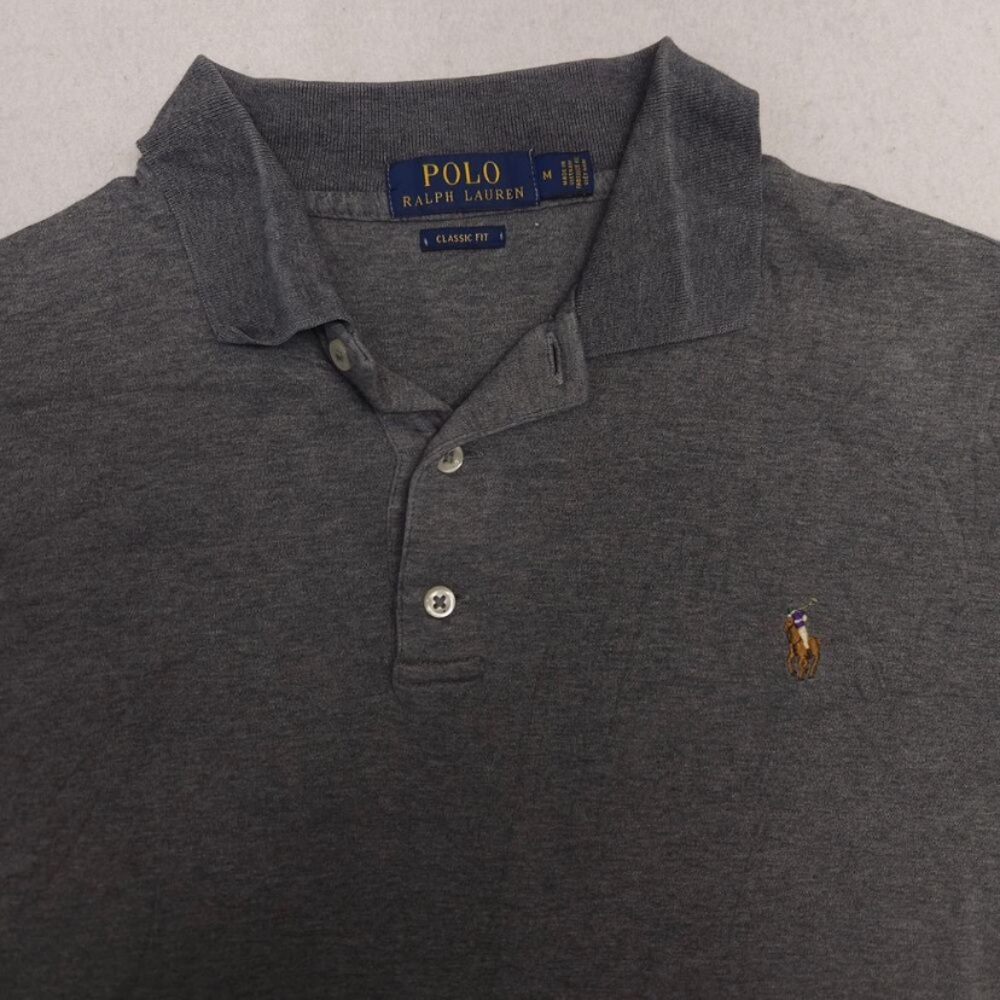 Polo Ralph Lauren Collared Short Sleeve Polo Shirt Adult Mens Size
Medium M Gray